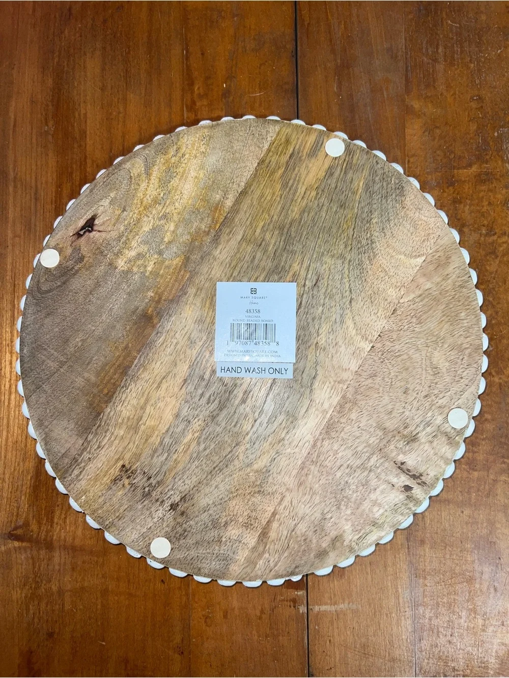 Mary Square Virginia State Wood Serving Board - Natural Wood Tones